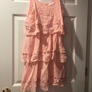 Pink tiered dress size medium